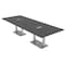 Skutchi Designs 45 in W, 144 in L, 29 in H, Engineered Wood Top, Grey HAR-REC-48x143-DOU-ELEC-ASIANNIGHT - alternate 1